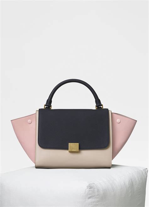 celine small trapeze blak|Small Trapeze bag in multicolour baby grained calfskin .